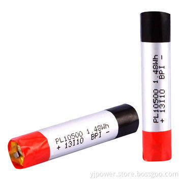 3.7V Cylindrical Li-polymer Battery, 10500 with 1.48Wh, Used for Electronic Cigarettes